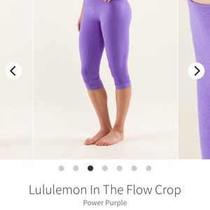 EUC In the Flow Lululemon crops